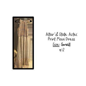 Aztec Print Maxi Dress